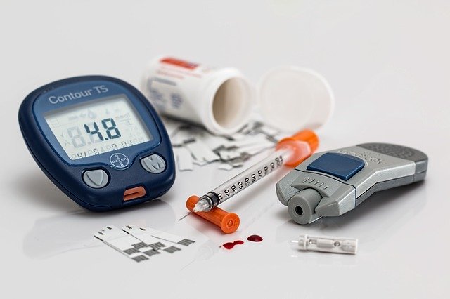 Glucose monitor, testing strips and insulin