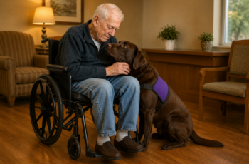 Dog gives unconditional love to an older man living with Alzheimer’s