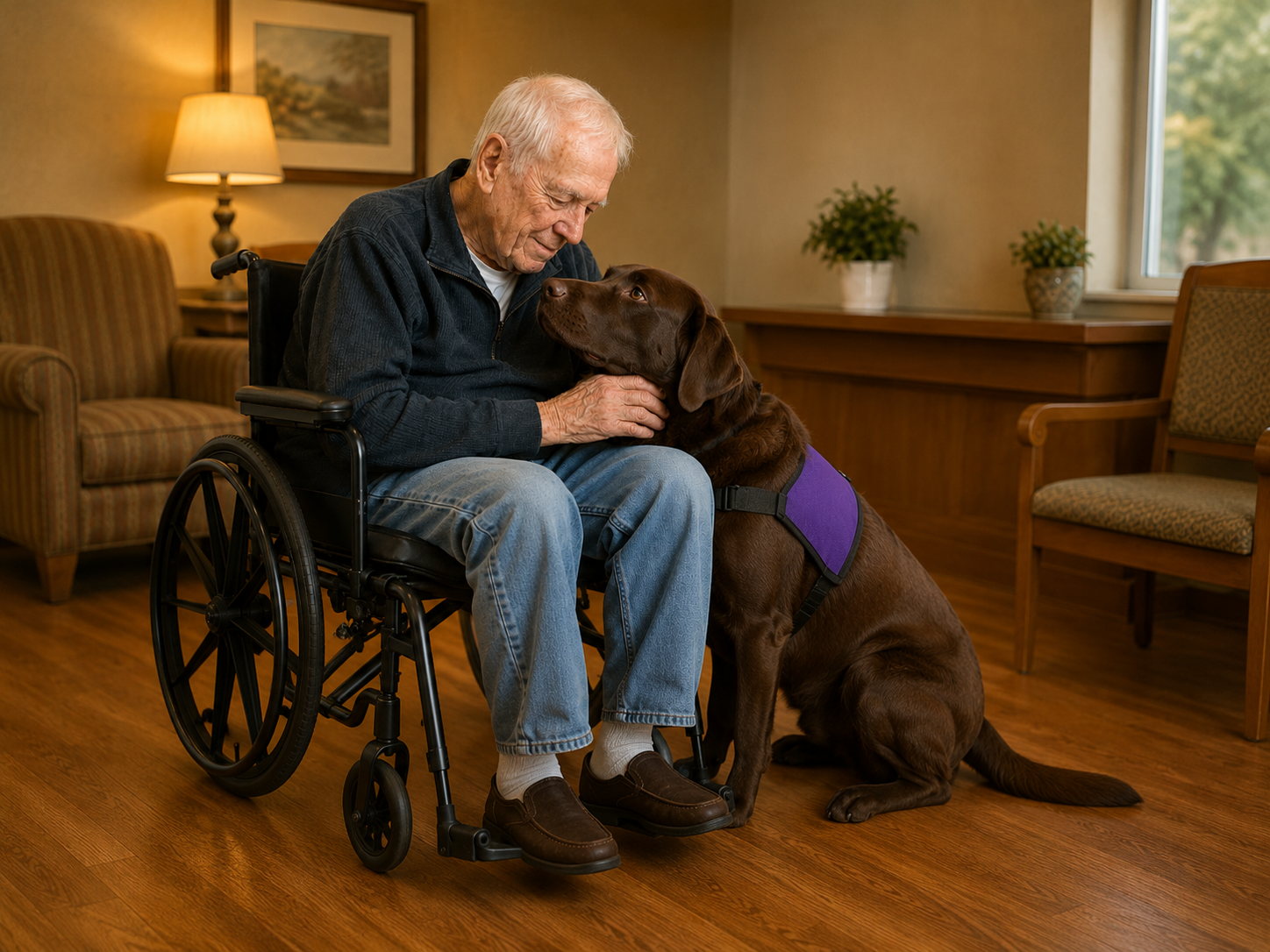 Dog gives unconditional love to an older man living with Alzheimer’s