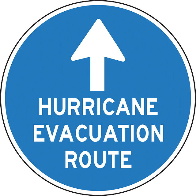 hurricane, evacuation, route symbol