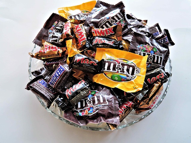halloween candy, chocolates, nuts