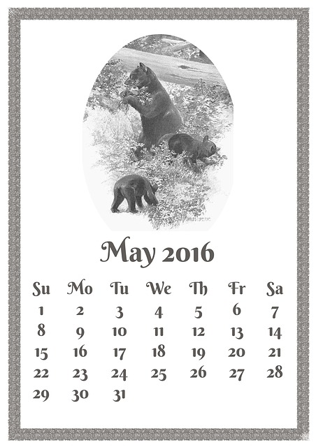 may, 2016, calendar