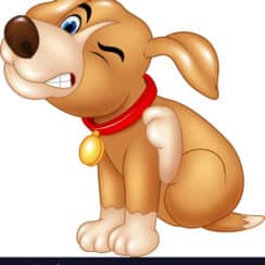 cartoon dog scratching because of canine allergies