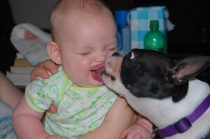 Frenchy Kissing a Baby On The Mouth