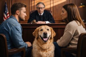 who gets the dog in a divorce sometimes causes a custody battle