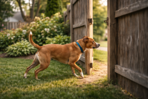 This open gate is one reason why dogs run away