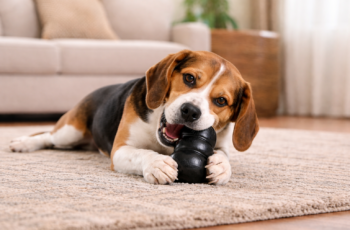 dog chewing safe rubber chew toy indoors