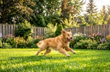 dog zoomies meaning happy dog running across yard during sudden burst of energy